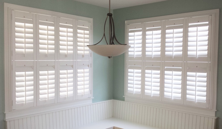 Raleigh plantation shutters in booth